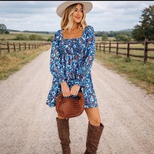 Floral Smocked Bohemian Dress “Georgia”